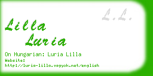 lilla luria business card